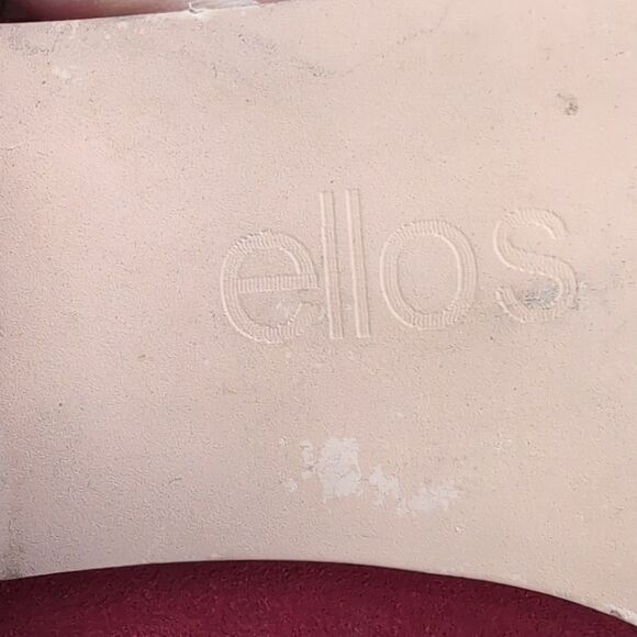 Ellos Poppy Red Suede Loafers with Gold Tone Chain Accent Sz 8 - Picture 8 of 9